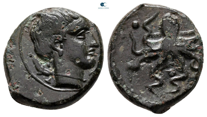 Sicily. Syracuse. Second Democracy 466-405 BC. 
Tetras Æ

17 mm, 3,36 g


...