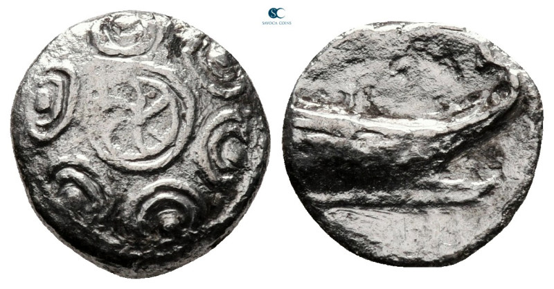 Macedon. Bottiaiai (Spartolos mint) circa 185-168 BC. 
Tetrobol AR

12 mm, 1,...