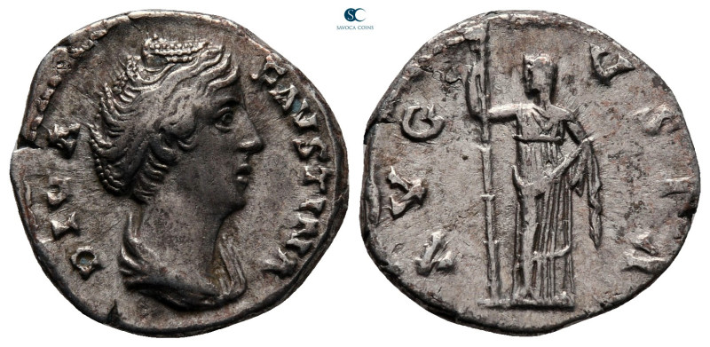 Diva Faustina I after AD 140-141. Rome
Denarius AR

18 mm, 3,20 g



very...