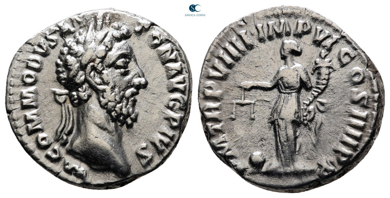 Commodus AD 180-192. Rome
Denarius AR

17 mm, 3,53 g



very fine