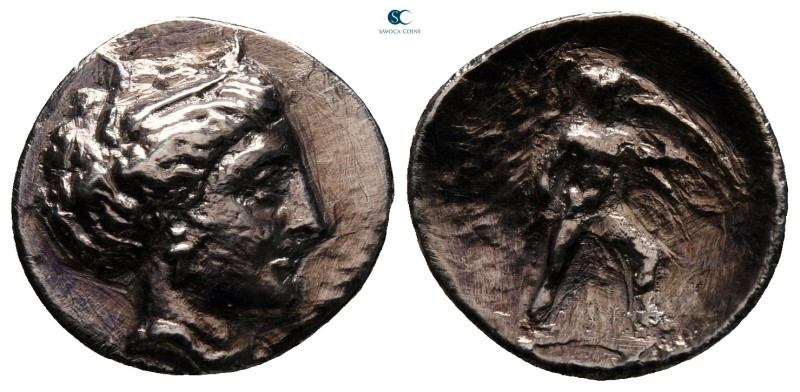 Lokris. Locri Opuntii circa 340-330 BC. 
Triobol AR

15 mm, 2,18 g



fin...