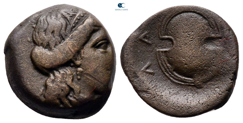 Islands off Attica. Salamis circa 339-318 BC. 
Bronze Æ

15 mm, 3,88 g


...