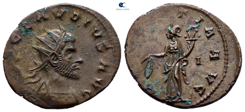 Claudius II (Gothicus) AD 268-270. Siscia
Antoninianus Æ

20 mm, 2,29 g


...