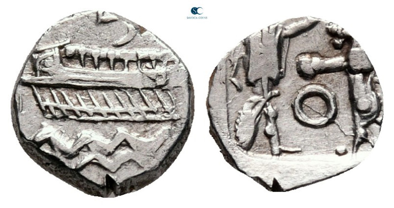 Phoenicia. Sidon. Time of Baalshallim II 401-366 BC. 
1/16 Shekel AR

9 mm, 0...