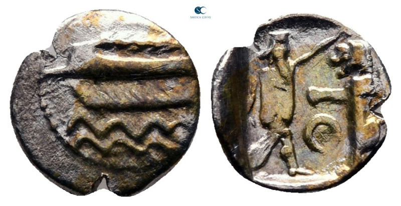 Phoenicia. Sidon. Time of Baalshallim II 401-366 BC. 
1/16 Shekel AR

10 mm, ...