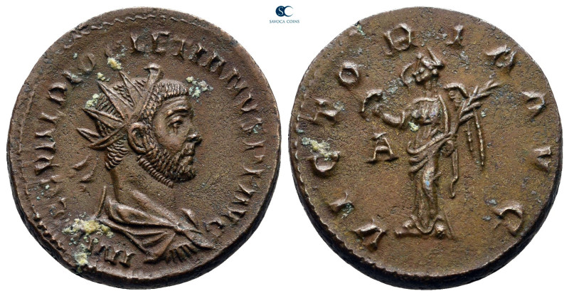 Diocletian AD 284-305. Lugdunum
Antoninianus Æ

22 mm, 4,26 g



extremel...