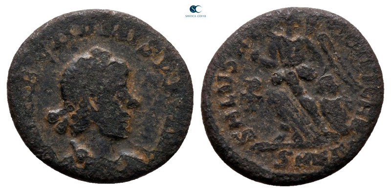 Arcadius AD 383-408. Cyzicus
Follis Æ

13 mm, 0,87 g



nearly very fine