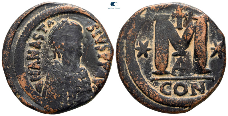 Anastasius I AD 491-518. Constantinople
Follis or 40 Nummi Æ

33 mm, 16,72 g...