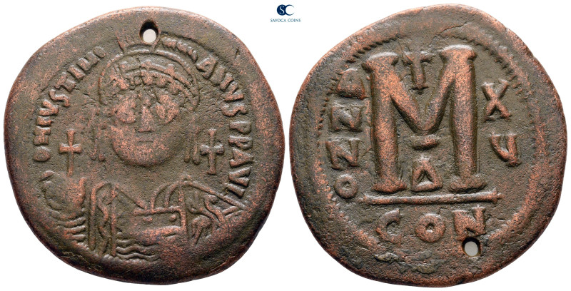 Justinian I AD 527-565. Constantinople
Follis Æ

39 mm, 20,81 g



very f...