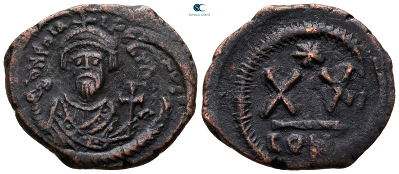 Phocas AD 602-610. Constantinople
Half Follis or 20 Nummi Æ

26 mm, 5,87 g
...