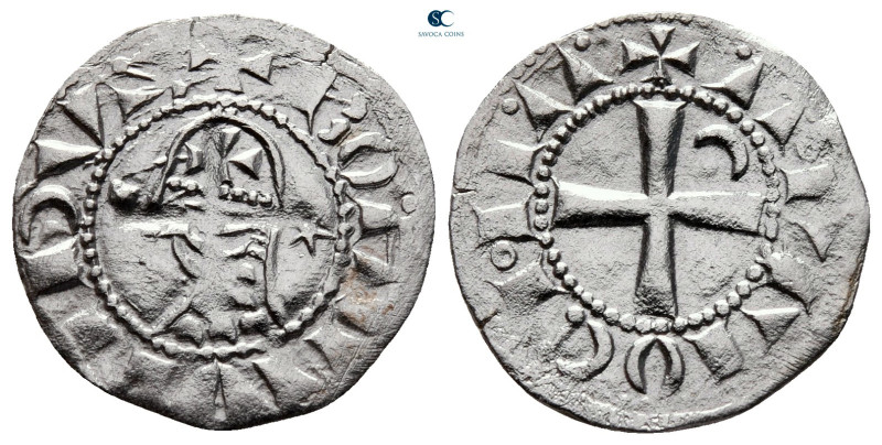 Principality of Antioch. Antioch. Bohemond III AD 1163-1201. 
Denier AR

17 m...