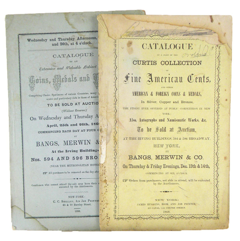 Bangs, Merwin & Co. CATALOGUE OF AN EXTENSIVE AND VALUABLE CATALOGUE OF COINS, M...