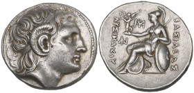 Kings of Thrace, Lysimachos (323-281 BC), tetradrachm, Pella, c. 286-281 BC, deified head of Alexander the Great right, rev., Athena seated left holdi...