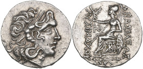 Kings of Thrace, Lysimachos (323-281 BC), tetradrachm, Byzantium, 2nd century BC, deified head of Alexander the Great right, rev., Athena seated left ...