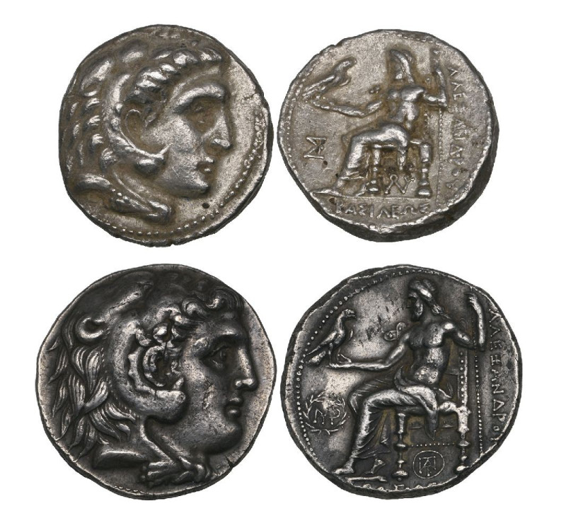 Kings of Macedon, Alexander III, the Great (336-323 BC), tetradrachms (2), uncer...