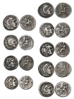 Kings of Macedon, Alexander III, the Great (336-323 BC), drachms (9), 4th-3rd century BC, head of Herakles right, rev., Zeus seated left; mints of Aby...