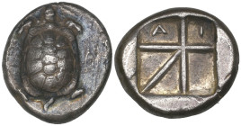 Aegina, stater, c. 350 BC, tortoise with segmented shell, rev., incuse square of skew pattern with A – I in upper two compartments, 11.92g (variety no...
