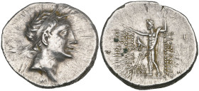 Bithynia, Nicomedes IV (94-74 BC), tetradrachm, 92/91 BC, diademed head right, rev., Zeus standing left with wreath and sceptre; dated year 206, 15.77...
