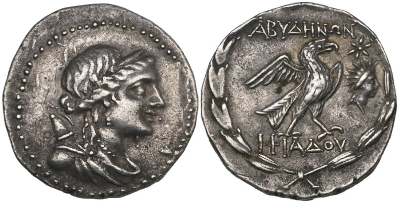 Troas, Abydos, tetradrachm, c. 80-70 BC, bust of Artemis right, bow and quiver a...