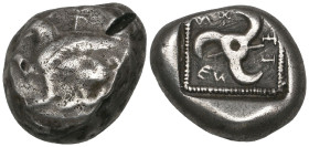 Lycian dynasts, Tnnemi, c. 470-450 BC, stater, winged griffin seated left, rev., triskeles and Lycian inscription, 8.47g (Traité 212; Vismara 96; Rose...