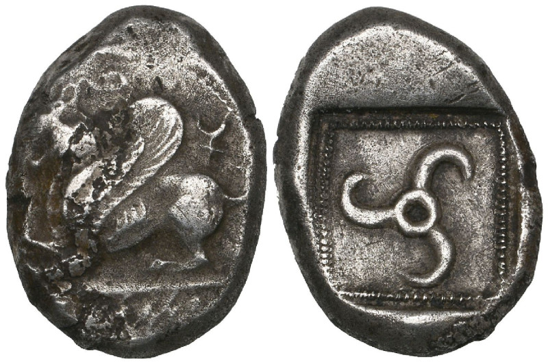 Lycian dynasts, Tenagure, c. 450-425 BC, stater, winged lion left; Lycian inscri...