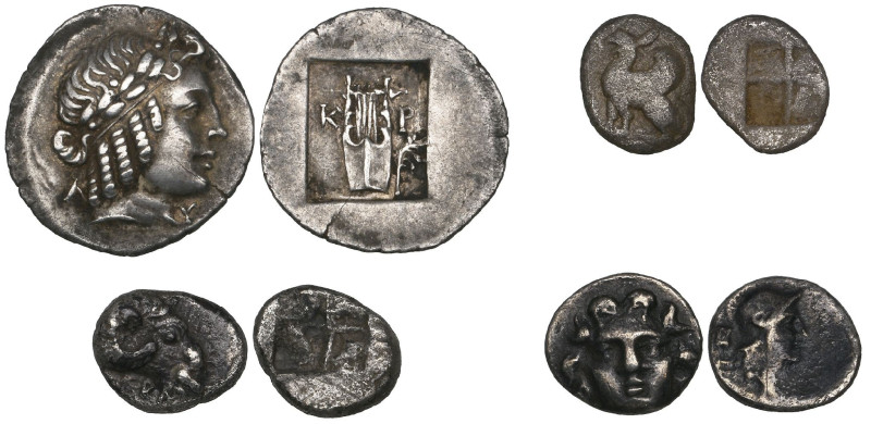 Lycian League, hemidrachm, c. 30 BC, laureate head of Apollo right, rev., lyre, ...