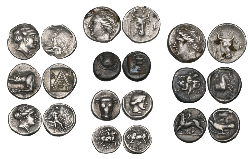 Greek silver fractions: hemidrachms of Trikka, Phokis, Thebes, Argos and Sikyon;...