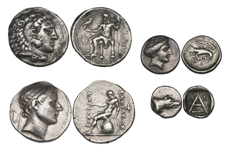 Greek silver (4), comprising tetradrachms of Alexander the Great, and Antiochus ...
