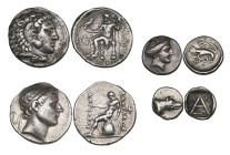 Greek silver (4), comprising tetradrachms of Alexander the Great, and Antiochus III; drachm of Chalcis and hemidrachm of Argos, fine to very fine (4)...