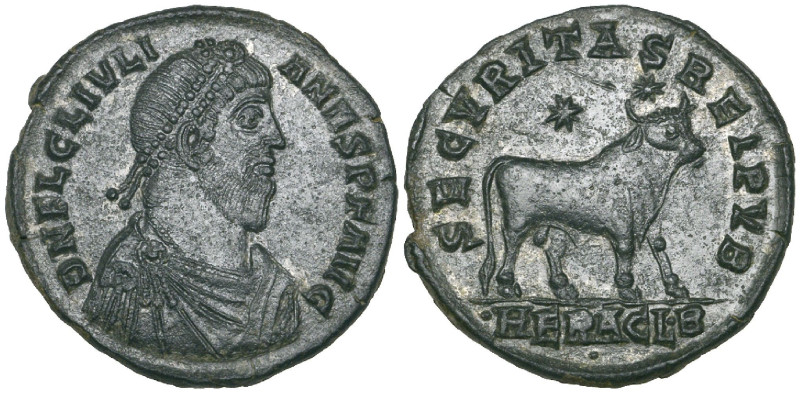 Julian II, the Apostate (361-363), double maiorina, Heraclea, 362-3, diademed, d...