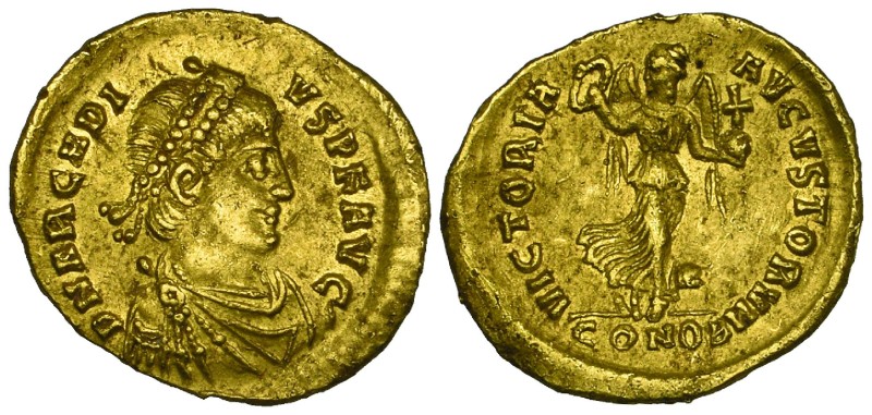 Arcadius (383-408), tremissis, Constantinople, 388-393, diademed, draped and cui...