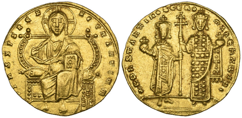 Constantine VII, Porphyrogenitus (913-959), solidus, Constantinople, Christ enth...