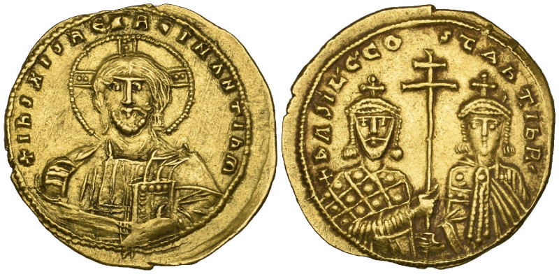 Basil II, Bulgaroktonos (976-1025), histamenon, Constantinople, facing bust of C...