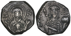 Alexius I, Comnenus (1081-1118), tetarteron, Thessalonica, pre-reform coinage, facing bust of Virgin orans, on her breast, nimbate head of the infant ...