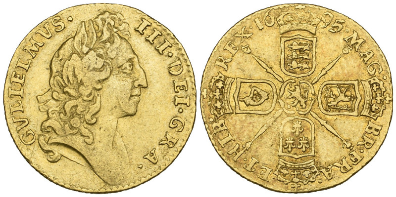 William III, half-guinea, 1695 (S. 3466), good fine

Estimate: GBP 500-700