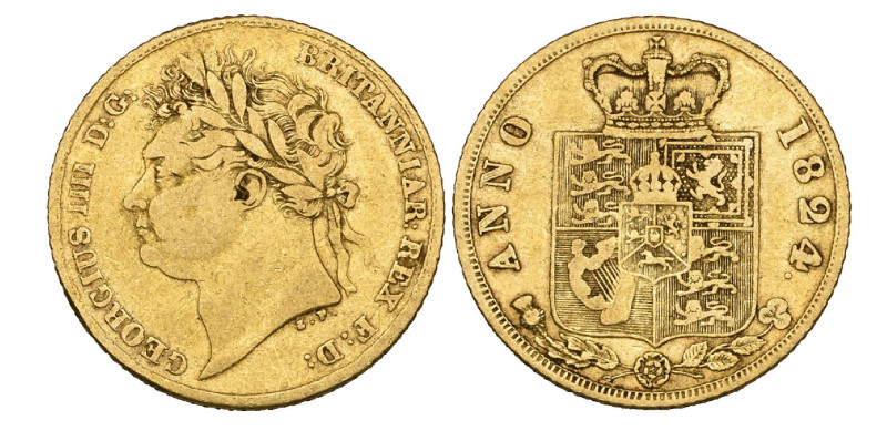 g George IV, half-sovereign, 1824 (S. 3803), about fine

Estimate: GBP 200-300