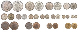 George VI, Coronation, 1937, proof set of 15 coins, comprising silver crown to bronze farthing, including maundy set, virtually as struck, in Royal Mi...