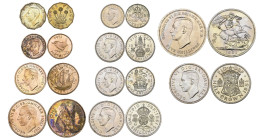 George VI, Festival of Britain, 1951, proof set of 10 coins, comprising cupro-nickel crown to bronze farthing, mint state but with some discolouration...