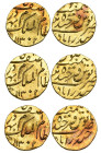 India, Hyderabad, Mir Mahbub Ali Khan (AH 1285-1329; AD 1869-1911), eighth ashrafis (3), all 1301h, 1.38g, 1.37g, 1.43g (KM Y.19), mint state and from...