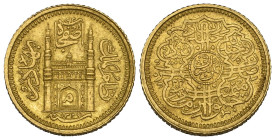 India, Hyderabad, Mir Mahbub Ali Khan (AH 1285-1329; AD 1869-1911), eighth ashrafi, 1329h, year 44, 1.42g (KM Y.41.2), extremely fine and rare

Esti...