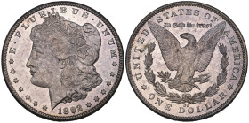 U.S.A., Morgan dollar, 1892 CC, mint state and lightly toned, in NGC holder graded MS62

Estimate: GBP 600-800