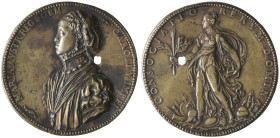Italy, Jacopo da Trezzo (c. 1514-89), Maria of Austria (1528-1603, as Queen of Bohemia and daughter of Charles V), bronze medal, bust left, rev., figu...
