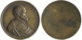 Italy, Antonio Selvi (1679-1753), Michelangelo Buonarroti (celebrated artist, 1475-1564), uniface bronze medal, MICHAEL ANGELVS BONAROTVS, draped bust...