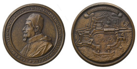 Italy, Rome, Gioacchino Francesco Travani (1634-75), Pope Alexander VII (1655-67), bronze medal, 1659, bust of the Pope left, rev., NAVALE CENTVMCELL,...