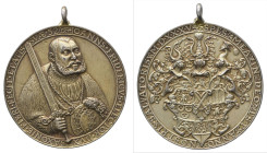 Germany, Saxony, Johann Friedrich I, the Magnanimous (1532-54), silver-gilt medal by Hans Reinhart the Elder (c. 1510-81), 1535, bust facing threequar...