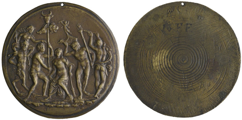 Italy, Master IO FF, Ariadne on Naxos, bronze plaquette (c. 1480), Ariadne seate...