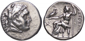 GRECHE - RE DI MACEDONIA - Alessandro III (336-323 a.C.) - Dracma Sear 6731 var. (AG g. 4,17)
qSPL