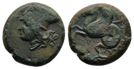 SICILY. Syracuse. Dionysios I, 405-367 BC. Circa 390 BC. ΣYPA Head of Athena left, wearing Corinthian helmet. Rev. Bridled hippocamp swimming left. CN...