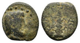 PISIDIA. Amblada. Ae (1st century BC). Obv: Head of Herakles right. Rev: AM - ΛA / ΔE - ΩN. Club. SNG France 1036. Rare