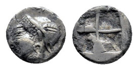 Ionia, Phokaia. Ca. 521-478 BC. AR obol AR 1,01gr